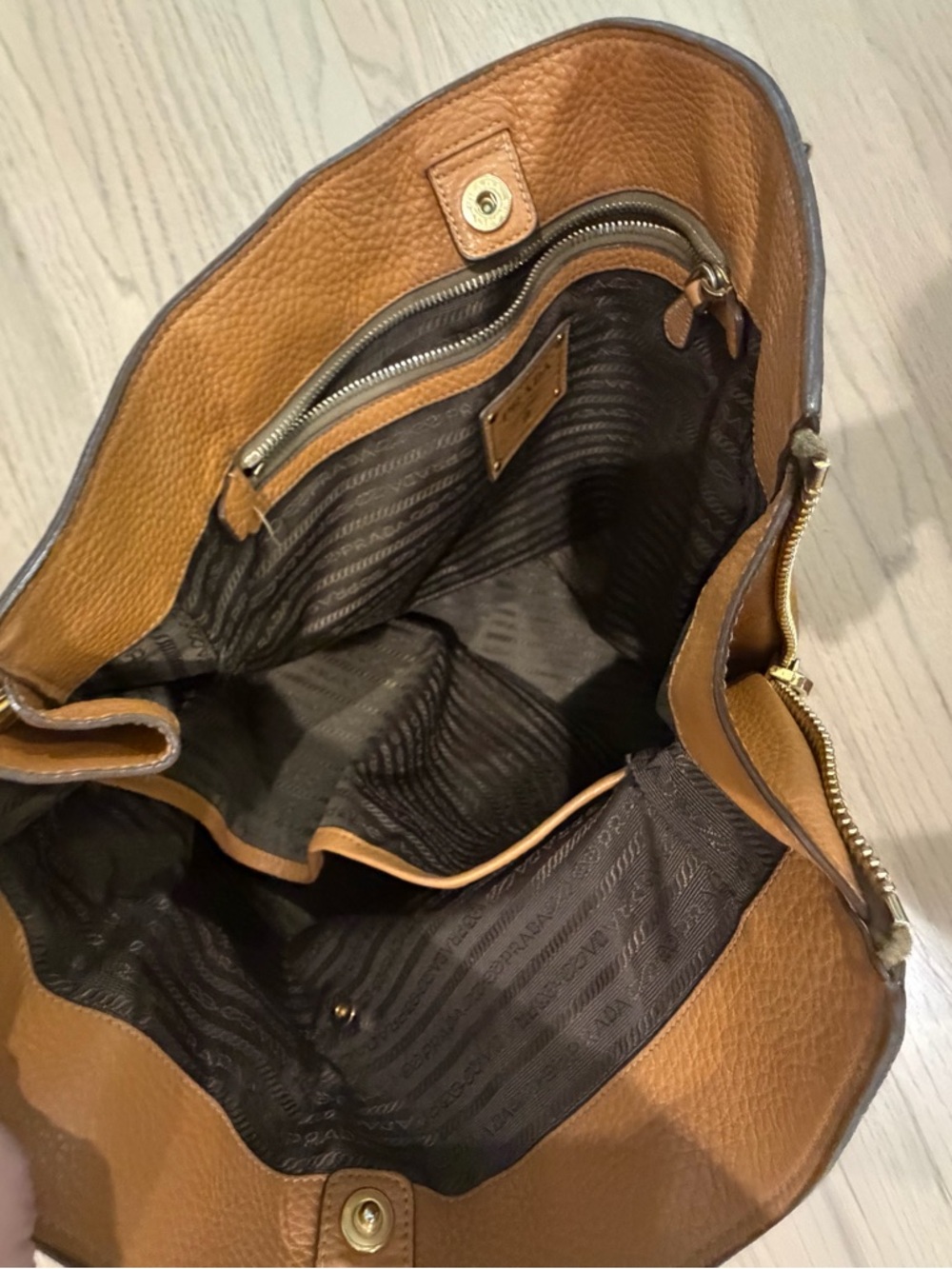 Prada Vitello Daino Leather Tote Shoulder Bag - Picture 11 of 11